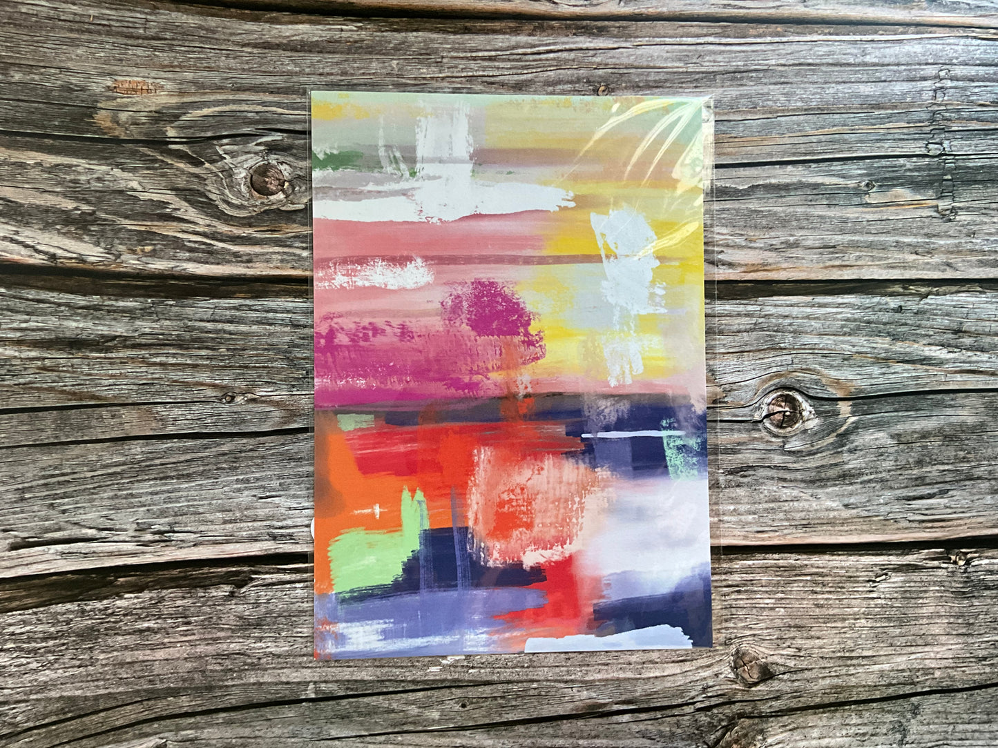 Sunset horizon wall art print – abstract seascape