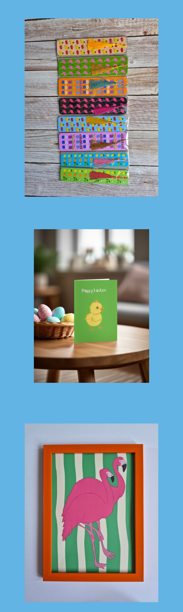 Paper Gifts - Colourful wall art, bookmarks, stickers, & greetings cards