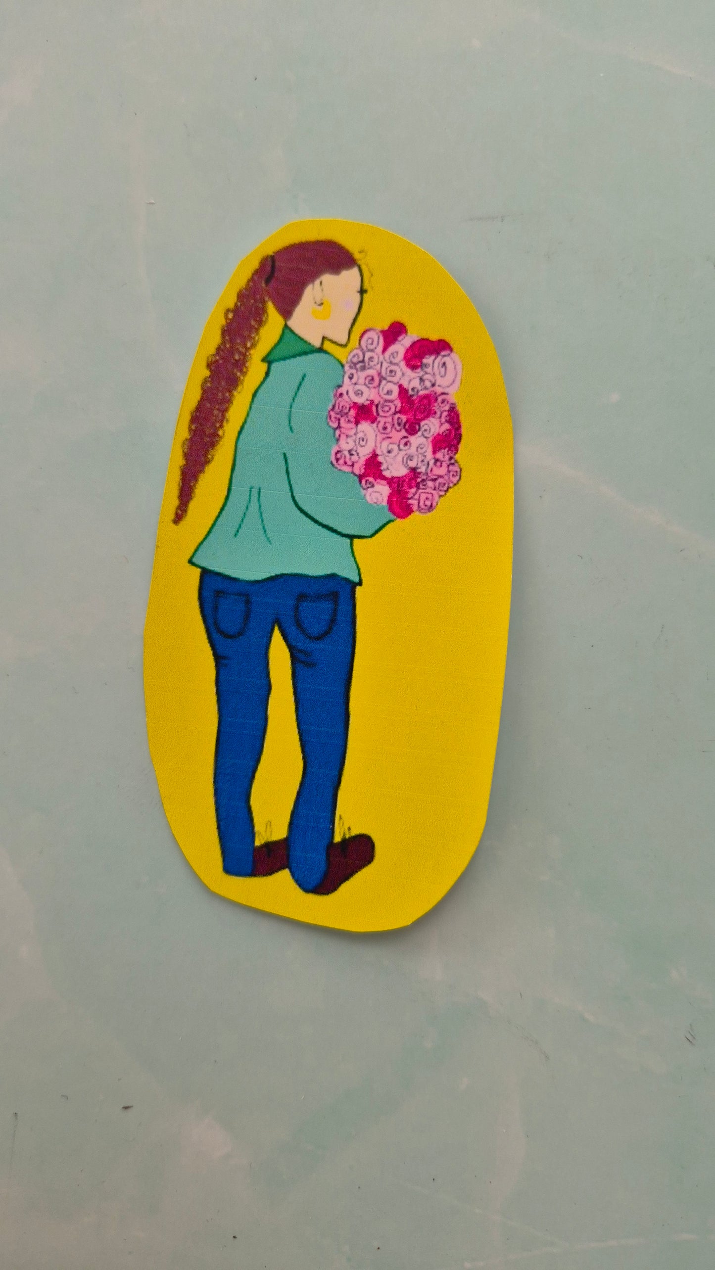 Flower girl vinyl sticker