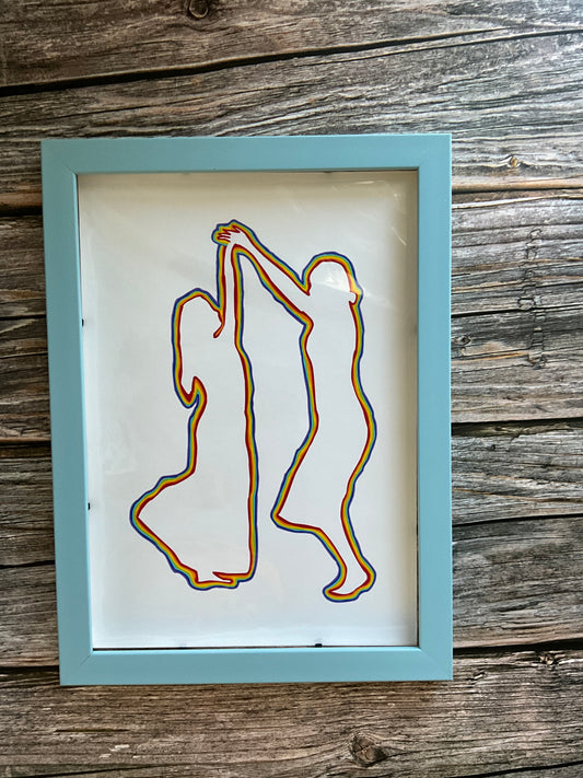 Rainbow dancers art print