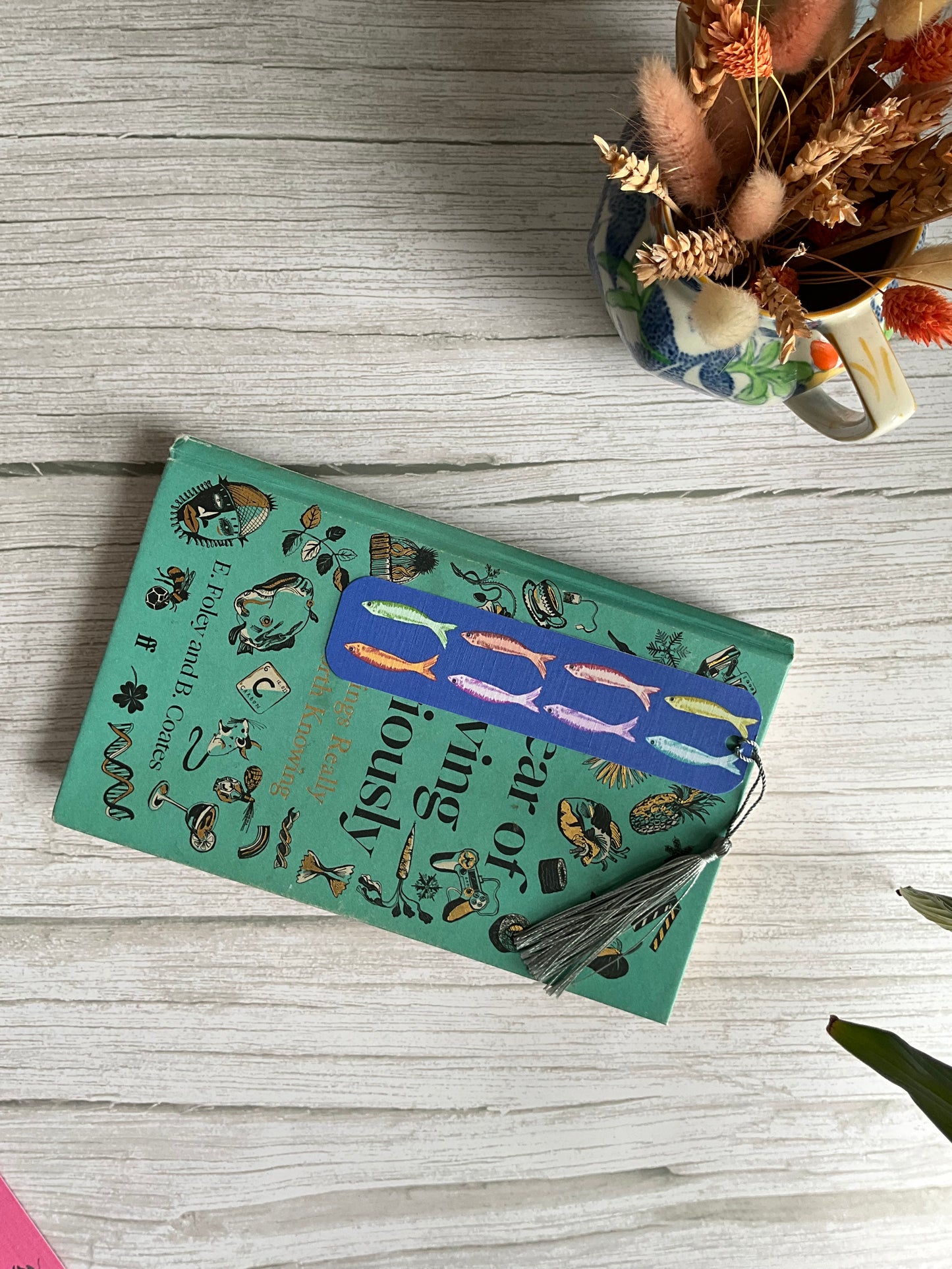 “The Fish” - mackerel print bookmark | Handmade fish print bookmark
