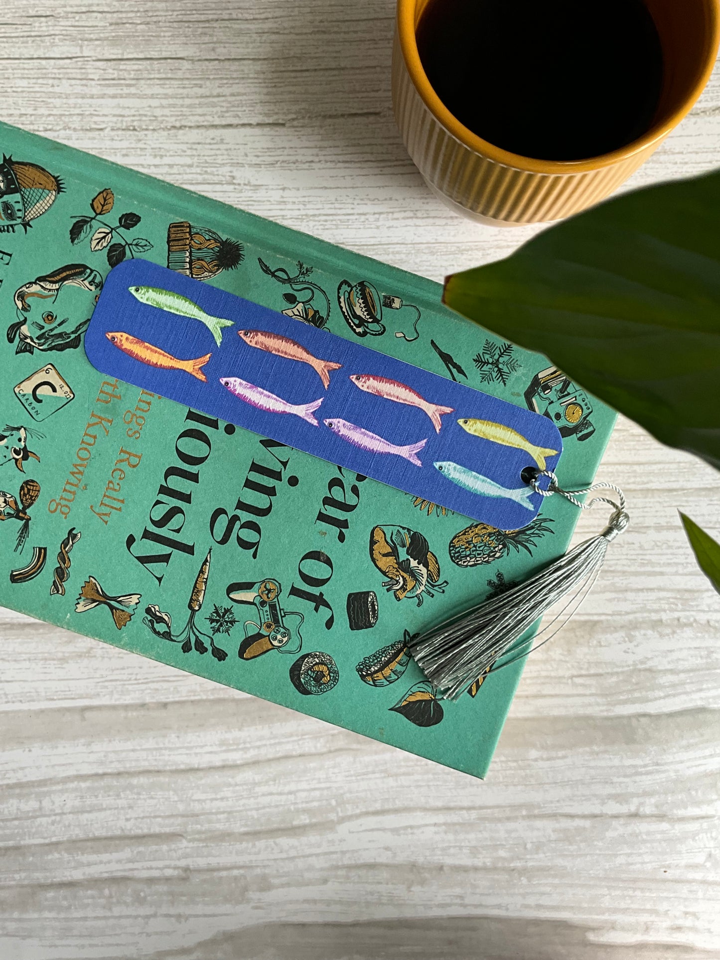 “The Fish” - mackerel print bookmark | Handmade fish print bookmark