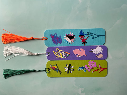 Scrappy bookmarks - a unique one-of-a-kind bookmark