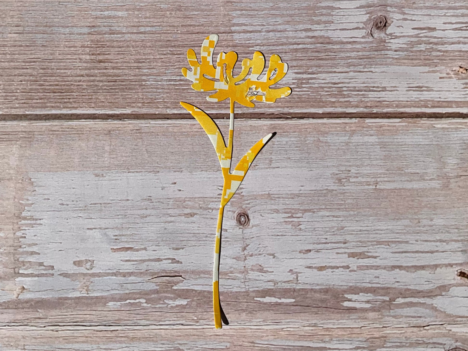 Yellow dandelion flower sticker