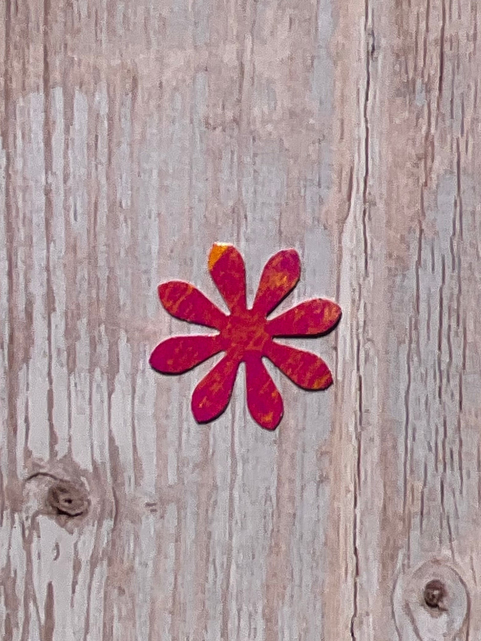 Dark pink daisy vinyl sticker