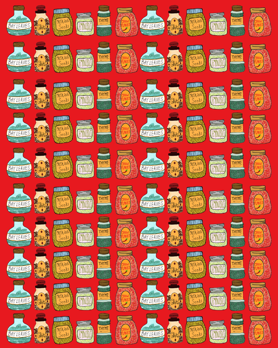 Spices Tea Towel