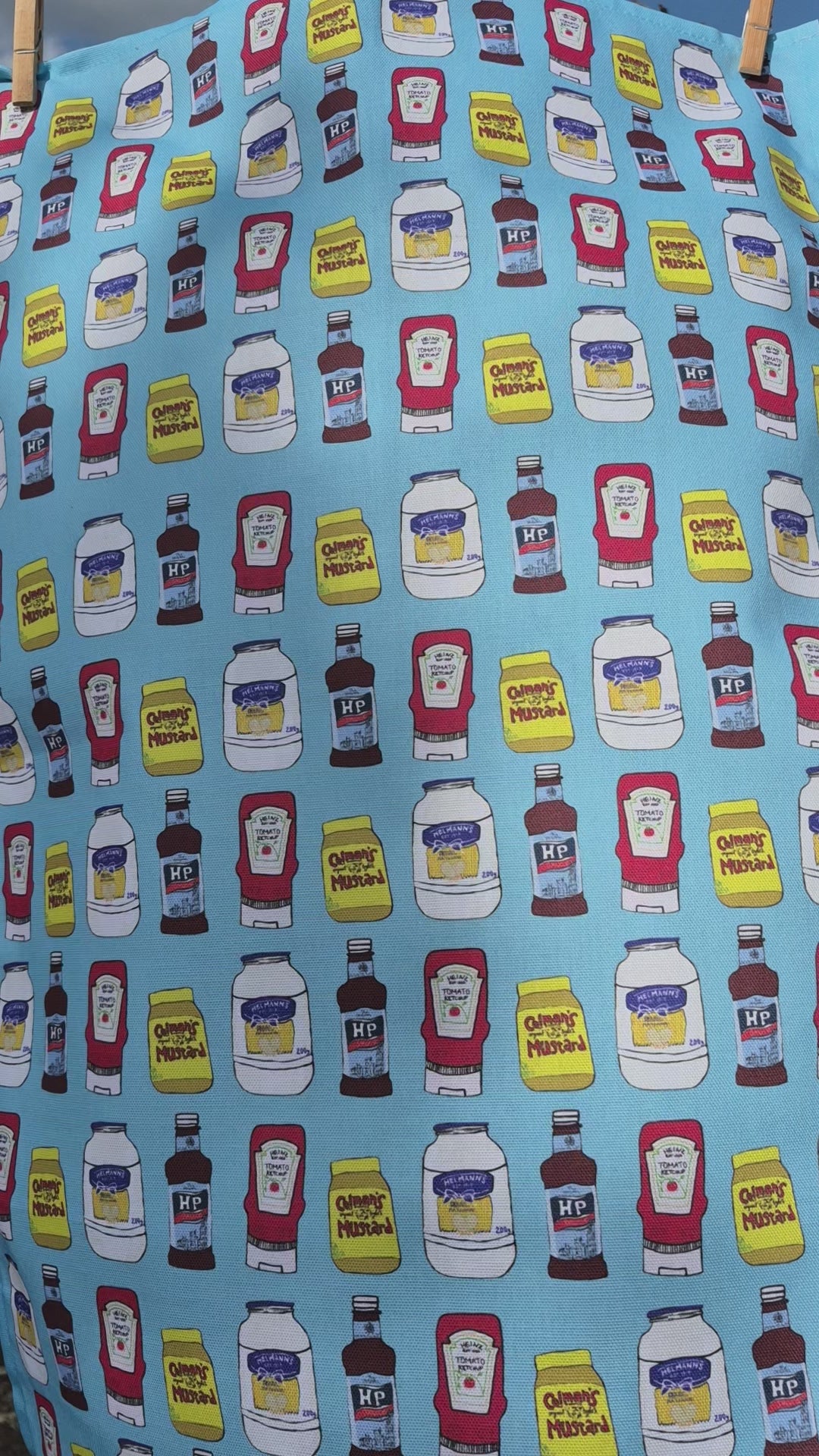 blue sauces tea towels video